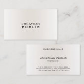 Modernes, einfaches Berufliches Template Elegant T Visitenkarte (Vorne/Hinten)