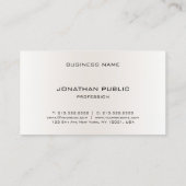 Modernes, einfaches Berufliches Template Elegant T Visitenkarte (Rückseite)