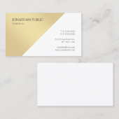 Modernes, einfaches, Berufliches, weißes Template Visitenkarte (Vorne/Hinten)