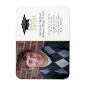 Modernes, einfaches Black Gold Foto Magnet (Vertikal)