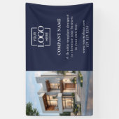 Modernes einfaches blaues Geschäftslogo profession Banner (Vertikal)