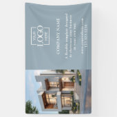 Modernes einfaches blaues Geschäftslogo profession Banner (Vertikal)