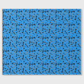 Modernes einfaches blaues Terrazzo-Wrapping Paper Geschenkpapier (Flach)