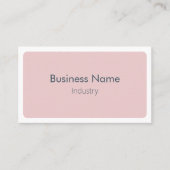 Modernes, einfaches Blaurosa Minimalistisch Horizo Visitenkarte (Vorderseite)