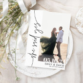 Modernes einfaches Boho-Foto Save The Date