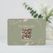 Modernes, einfaches botanisches, elegantes Salbei- Begleitkarte (Stehend Vorderseite)