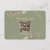 Modernes, einfaches botanisches, elegantes Salbei- Begleitkarte (Vorderseite)