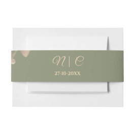 Modernes, einfaches botanisches, elegantes Salbei- Einladungsbanderole