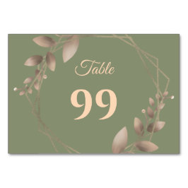 Modernes, einfaches botanisches, elegantes Salbei- Tischnummer