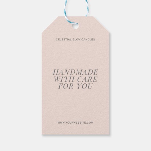 Modernes, einfaches Branding Geschenkanhänger (Rückseite)