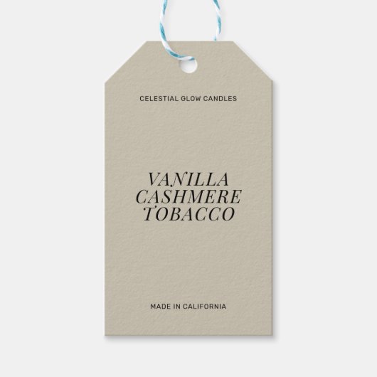 Modernes, einfaches Branding Geschenkanhänger (Vorderseite)