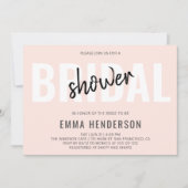 Modernes einfaches Brautparty Einladung (Vorderseite)