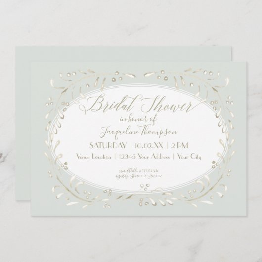 Modernes einfaches Brautparty in Wasserfarben Einladung (Vorne/Hinten)