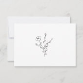 Modernes einfaches Brautparty mit Blumenmuster Dan Dankeskarte (Rückseite)