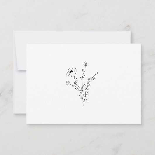 Modernes einfaches Brautparty mit Blumenmuster Dan Dankeskarte (Rückseite)