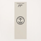 Modernes einfaches Business-Logo Beige Gym Yogamatte (Vorderseite)