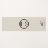 Modernes einfaches Business-Logo Beige Gym Yogamatte (Vorderseite (Horizontal))