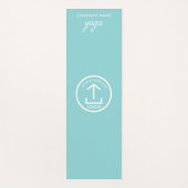 Modernes, einfaches Business-Logo mit Aquamarinem Yogamatte (Vorderseite)