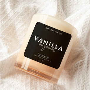 Modernes, einfaches Candle Label Quadratischer Aufkleber
