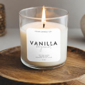 Modernes, einfaches Candle Label Quadratischer Aufkleber