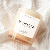 Modernes, einfaches Candle Label Quadratischer Aufkleber