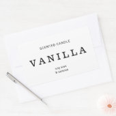 Modernes, einfaches Candle Label Rechteckiger Aufkleber (Umschlag)