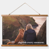 Modernes, einfaches Cherish-Memory - individuelles Wandteppich Mit Holzrahmen (Vorne)