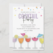 Modernes, einfaches Cocktail-Party Minimalistisch Einladung (Vorderseite)