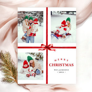 Modernes einfaches Collage Frohe Weihnachten 