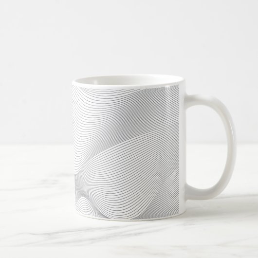 Modernes, einfaches, cooles, abstraktes Bewegungsm Kaffeetasse (Rechts)