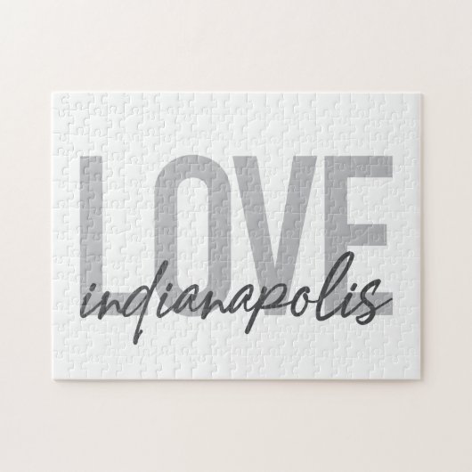 Modernes, einfaches, cooles Design der Liebe India Puzzle (Horizontal)