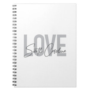 Modernes, einfaches, cooles Design Liebe South Car Notizblock