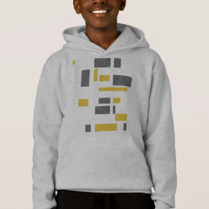 Modernes, einfaches, cooles geometrisch-gelbes Gra Hoodie