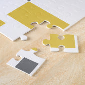 Modernes, einfaches, cooles geometrisch-gelbes Gra Puzzle (Seite)