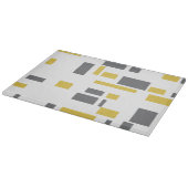 Modernes, einfaches, cooles geometrisch-gelbes Gra Schneidebrett (Ecke)