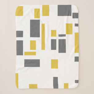 Modernes, einfaches, cooles geometrisch-gelbes Gra Sherpadecke