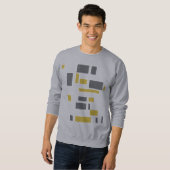 Modernes, einfaches, cooles geometrisch-gelbes Gra Sweatshirt (Vorne ganz)