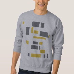 Modernes, einfaches, cooles geometrisch-gelbes Gra Sweatshirt