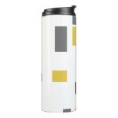 Modernes, einfaches, cooles geometrisch-gelbes Gra Thermosbecher (Nach links gedreht)