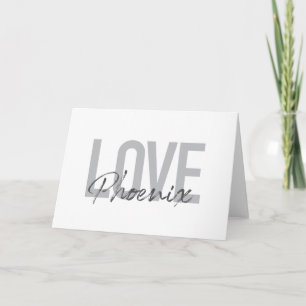 Modernes, einfaches, cooles, urbanes Design Liebe Karte