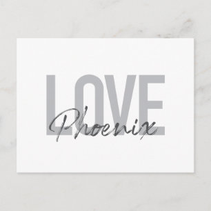 Modernes, einfaches, cooles, urbanes Design Liebe  Postkarte