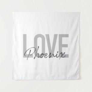 Modernes, einfaches, cooles, urbanes Design Liebe Wandteppich