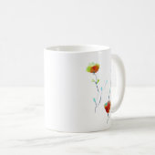 Modernes, einfaches Design abstrakter Blume Kaffeetasse (VorderseiteRechts)
