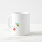 Modernes, einfaches Design abstrakter Blume Kaffeetasse (Vorderseite Links)