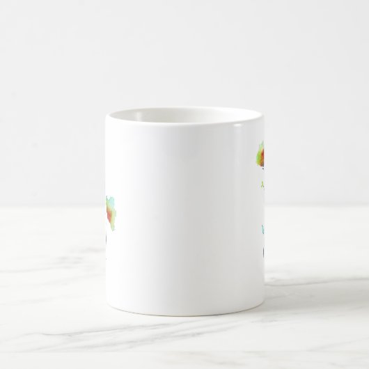 Modernes, einfaches Design abstrakter Blume Kaffeetasse (Mittel)