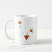 Modernes, einfaches Design abstrakter Blume Kaffeetasse (Links)