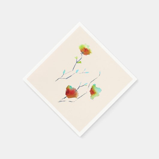 Modernes, einfaches Design abstrakter Blume Serviette (Ecke)