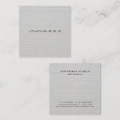 Modernes, einfaches Design Beruflich Elegante Vorl Quadratische Visitenkarte (Vorne/Hinten)