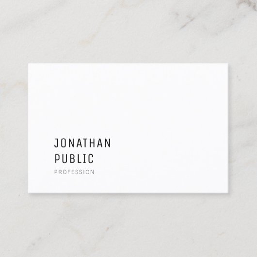 Modernes, einfaches Design Berufliche Vorlage Visitenkarte (Vorderseite)