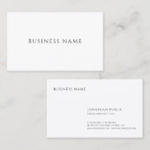 Modernes, einfaches Design Elegante Berufliche Vor Visitenkarte (Vorne/Hinten)